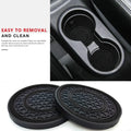 2-Piece Universal Anti-Slip Car Cup Holder Coasters, Dustproof Durable Interior Protectors