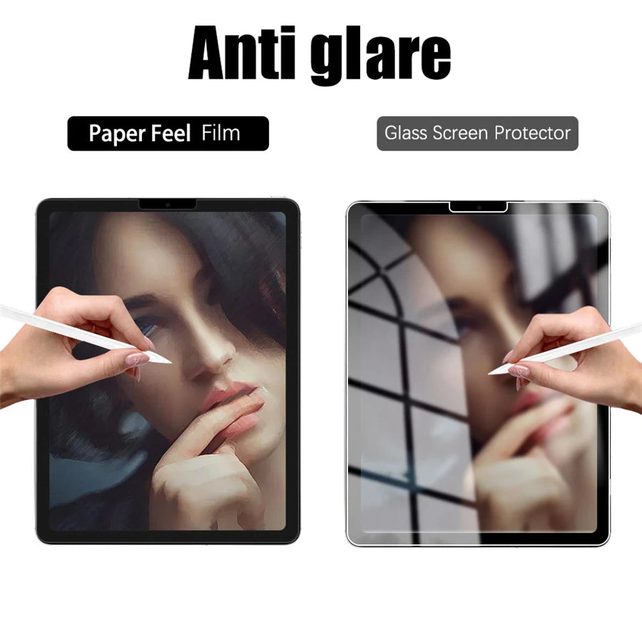 3-Pack Paper-Like Matte PET Screen Protector for iPad Air & Pro — 10.5–12.9 in (26.7–32.8 cm), Anti-Glare Pen-Friendly