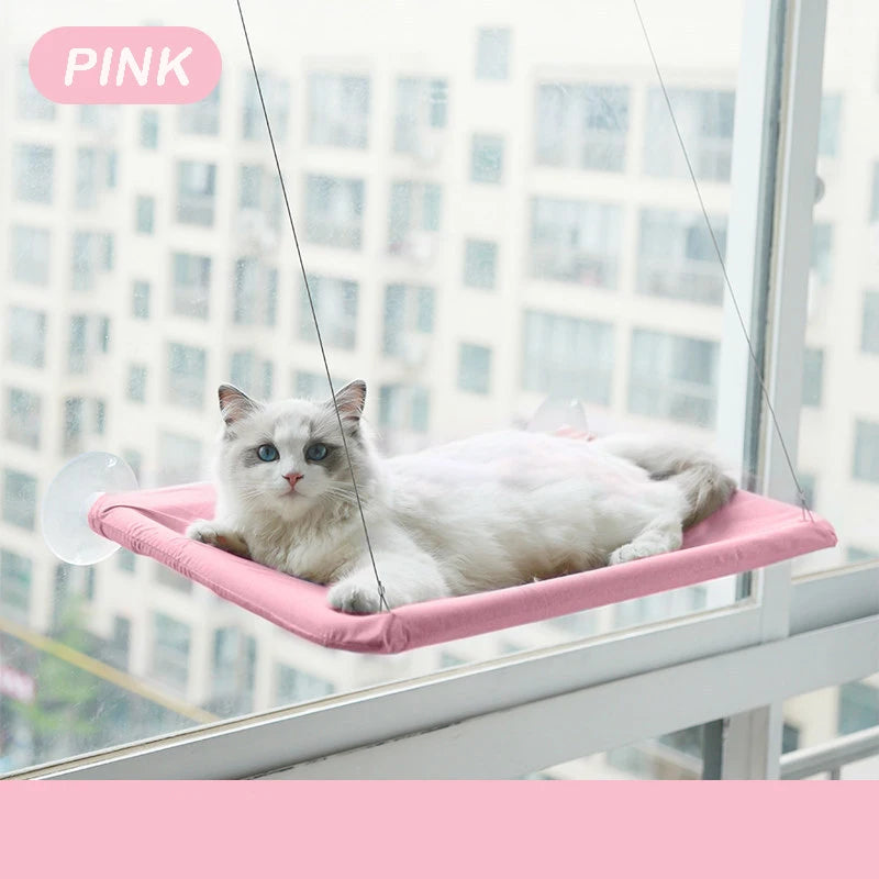 Window-Mounted Cat Hammock 55×35 cm (21.7×13.8 in) Hanging Cat Bed for Cats & Kittens — Supports up to 20 kg (44 lb)