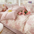 Pastel Floral 100% Cotton Duvet Cover Set - Super Soft 3-Piece (1 Duvet Cover + 2 Pillowcases) - Multiple Sizes 135×200–240×220 cm (53×79–94×87 in)