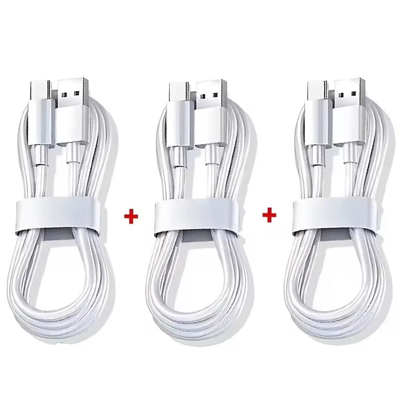 1/2/3 Pack 120W 10A USB-A to USB-C Fast Charging Cable, High-Speed Data Sync, Multiple Lengths (0.25–2 m / 9.8–78.7 in)