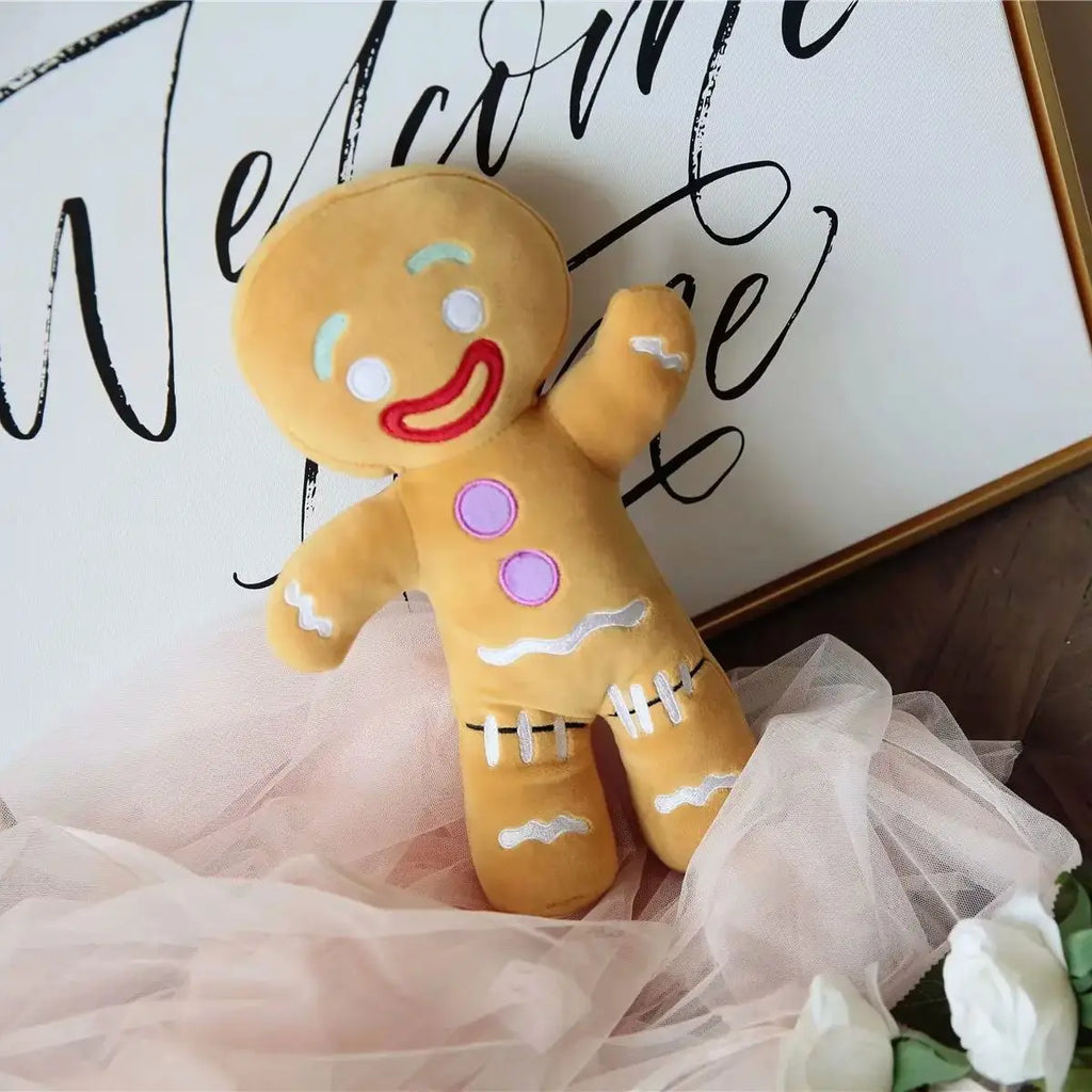 Gingerbread Man Plush Toy – Soft Stuffed Cookie Doll for Room Decor & Gifts