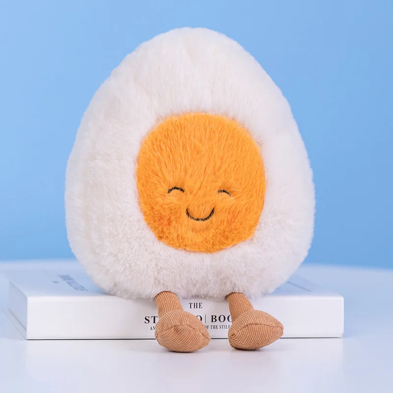 Cartoon Egg and Toast Plush Pillow Breakfast Stuffed Doll Cute Food Plush Gift