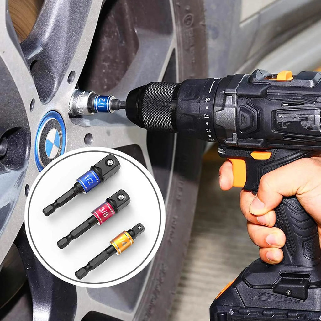 Impact-Grade 105° Angle Socket Adapter Right Angle Drill Driver Extension Screwdriver Bit Holder
