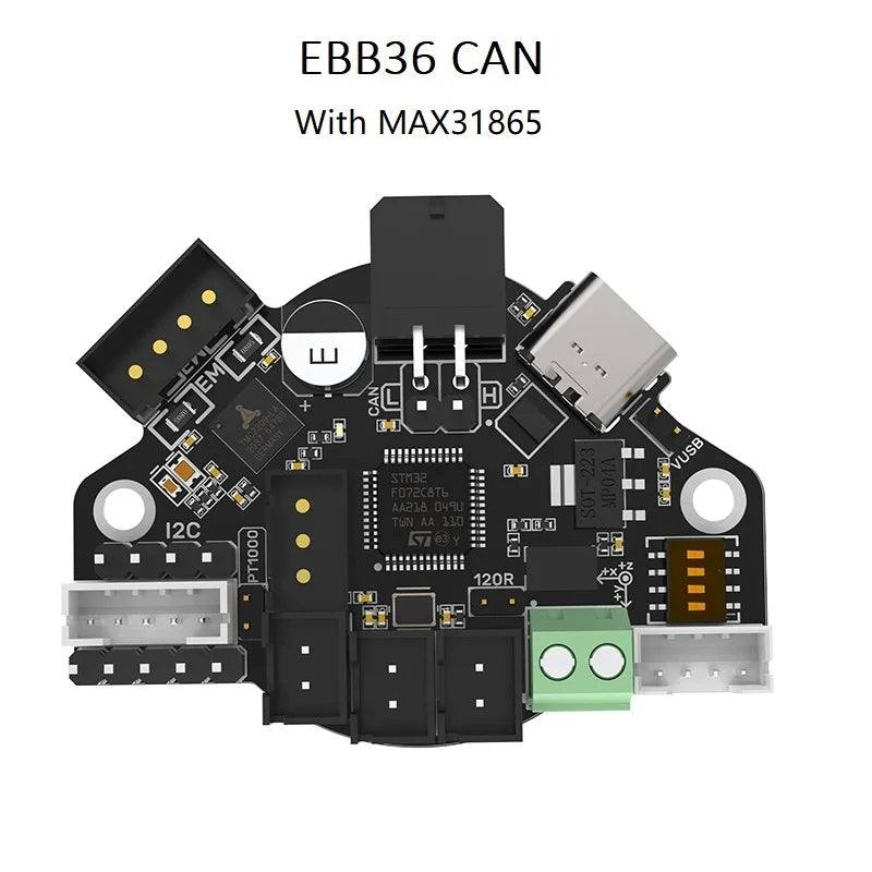 Extruder Breakout Board CAN Bus PT100/PT1000 for Klipper — 36-Stepper Nozzle Adapter for 3D Printers
