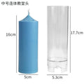 3D Spire Cylinder Candle Mold - Vintage Church Head DIY Candle Making Kit (Acrylic/Plastic)