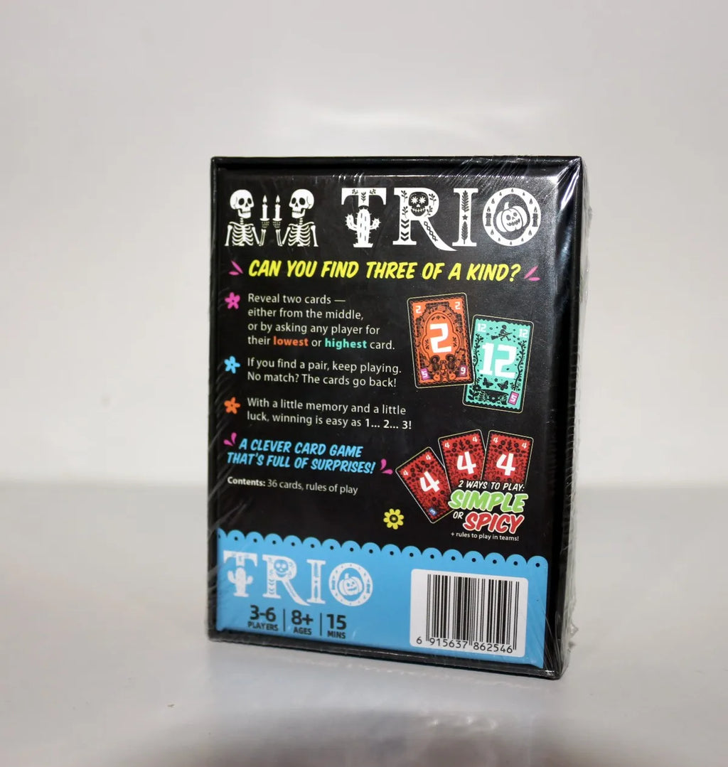 Trio Family Card Game - 15-Min Quick Party Game for 3-6 Players, Ages 8+