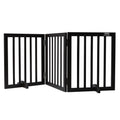 Freestanding Wood Pet Gate — Foldable 3-Panel Expandable Dog Barrier, 60 in (153 cm)