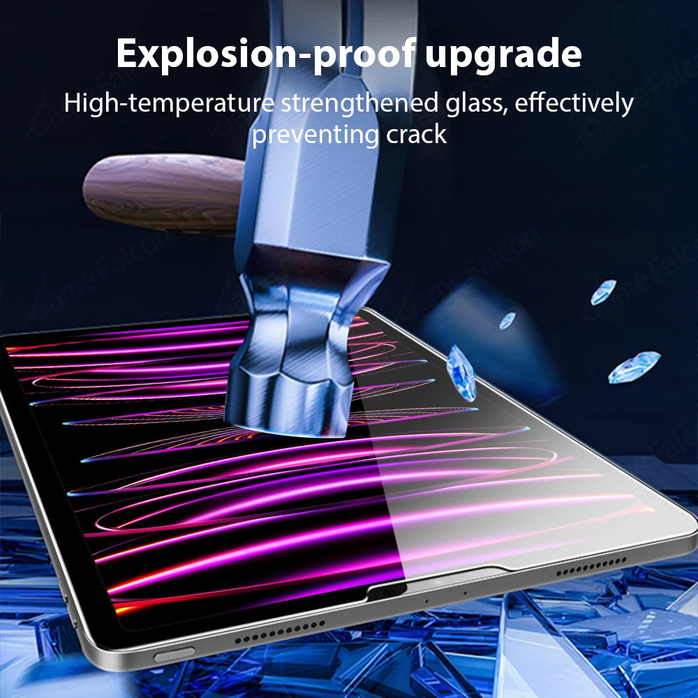 Tempered Glass Screen Protector for iPad Pro 11/12.9/13-inch, iPad Air & iPad Mini - 9H Anti-Fingerprint HD Scratch Resistant