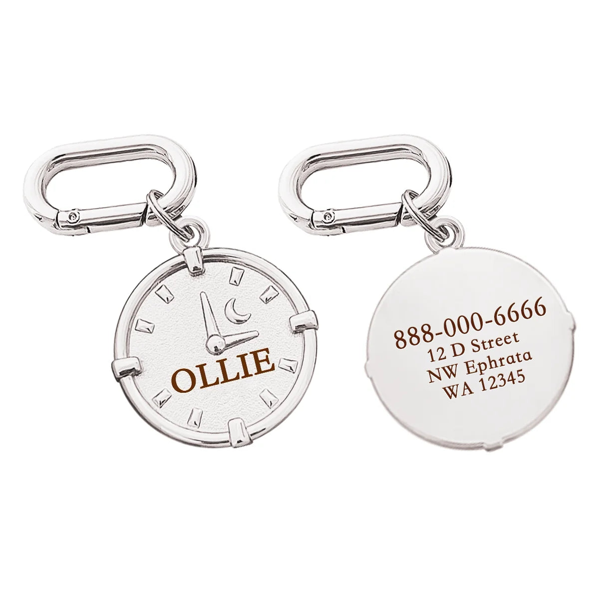 Personalized Pet ID Name Tag – Custom Engraved Anti-Lost Collar Tag for Dogs & Cats