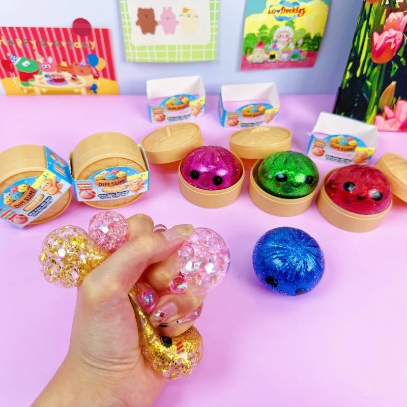 Mini Squishy Dumpling Fidget Toy for Stress Relief