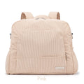 Large Corduroy Diaper Backpack for Mom – Spacious Baby Changing Bag with Multiple Pockets