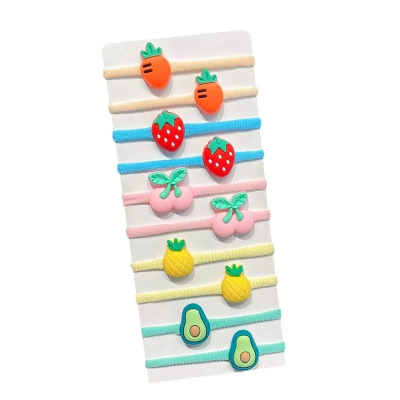 No-Pull Elastic Hair Bands for Baby Girls & Children – Soft Cotton-Polyester Hair Ties
