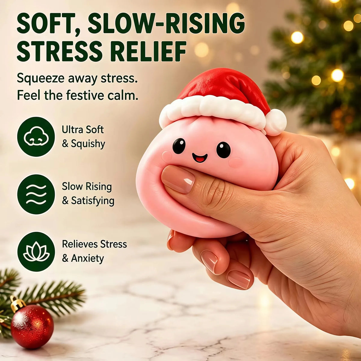 24-Piece Dumpling Squishy Advent Calendar – Slow-Rising 24-Day Christmas Fidget Countdown Gift