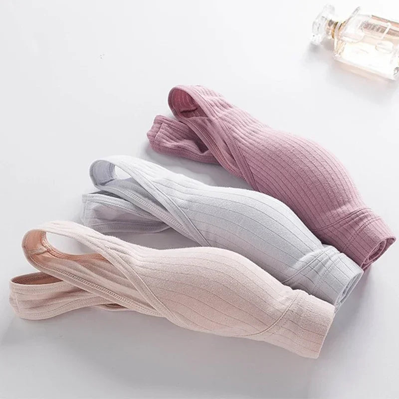 Soft Cotton Maternity Nursing Bra - Wire-Free Front-Closure Breastfeeding Bra for Pregnancy & Nursing