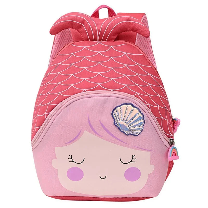 Sequin Mermaid Fishtail Toddler Backpack – Cartoon Princess School Bag for Kids