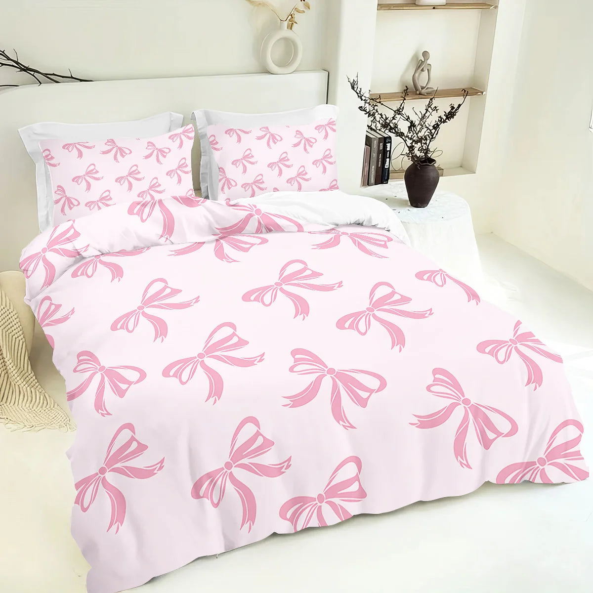 Butterfly Print 3-Piece Bedding Set — 1 Duvet Cover + 2 Pillowcases, Soft Polyester, Multiple Sizes (Twin/Full/Queen/King)