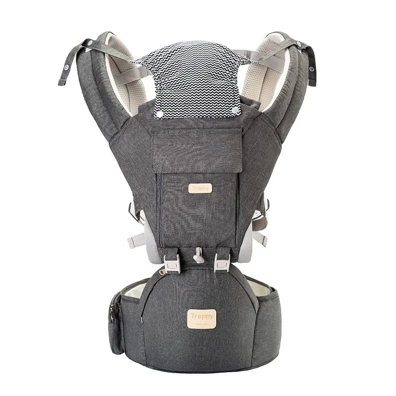 Ergonomic Baby Carrier Hipseat Sling 0-36 Months Front, Back & Side Carry Travel Wrap