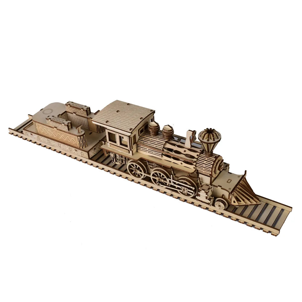 3D Wooden Tram Puzzle DIY Model Kit - Laser-Cut Retro Streetcar, Desk Decor Gift for Teens & Adults