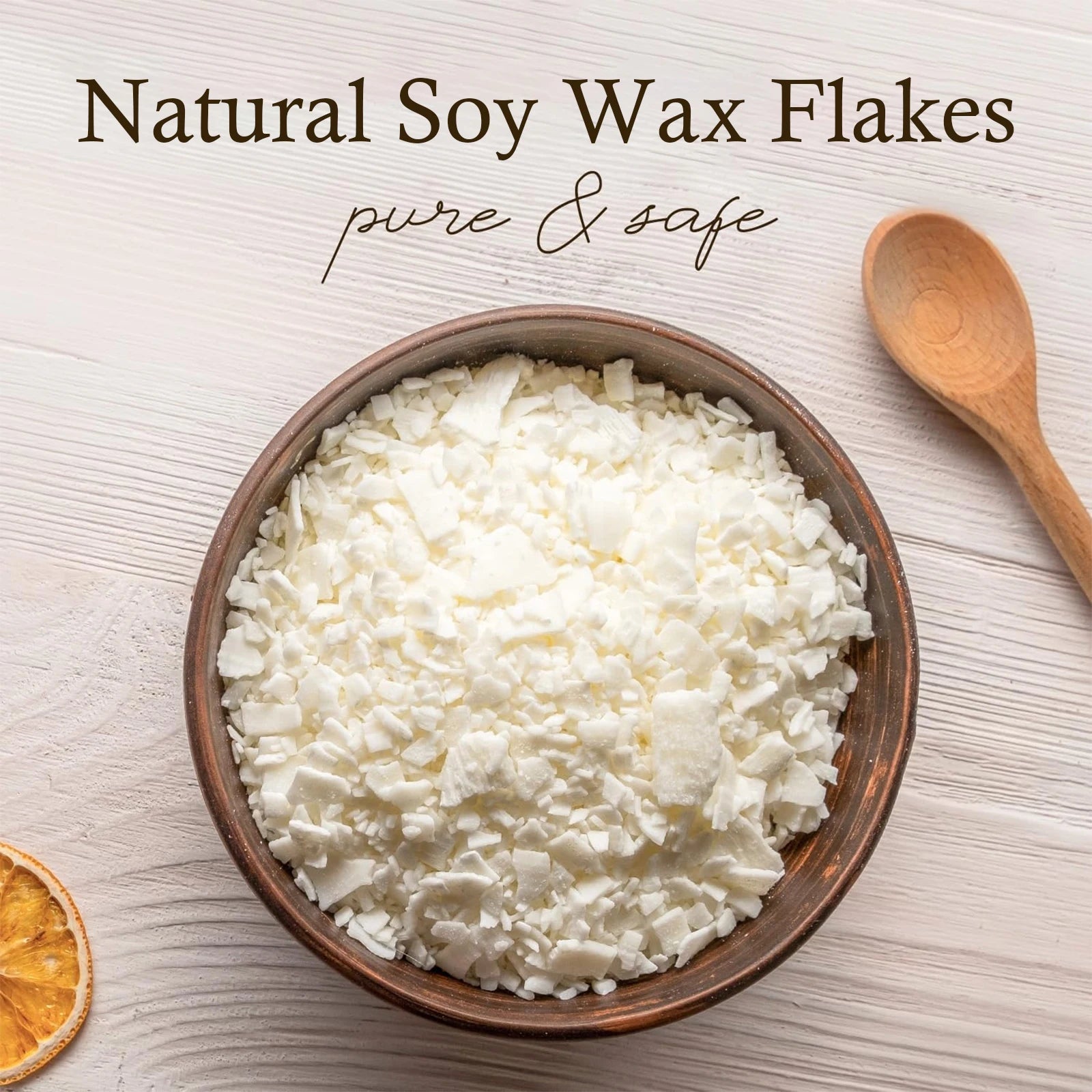 Natural Soy Wax Flakes for Candle Making — 100g to 1000g, 100% Additive-Free