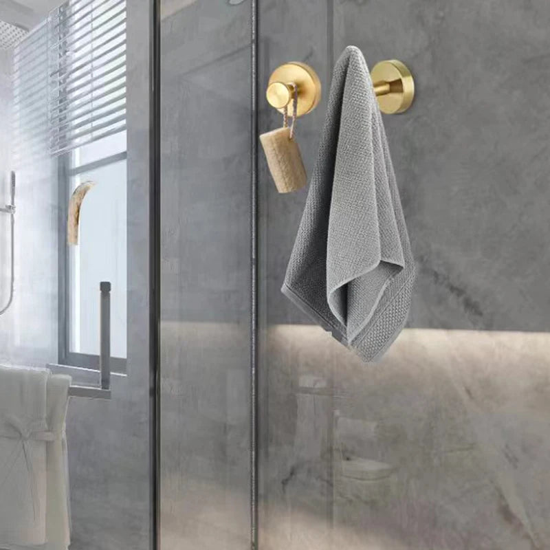 Reusable Stainless Steel Suction Cup Hook Punch-Free Waterproof Wall Mount for Kitchen and Bathroom Towel & Clothes Hanger