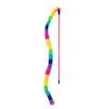Interactive Cat Teaser Wand with Bell – Gradient Plush Caterpillar Tassel Toy for Cats