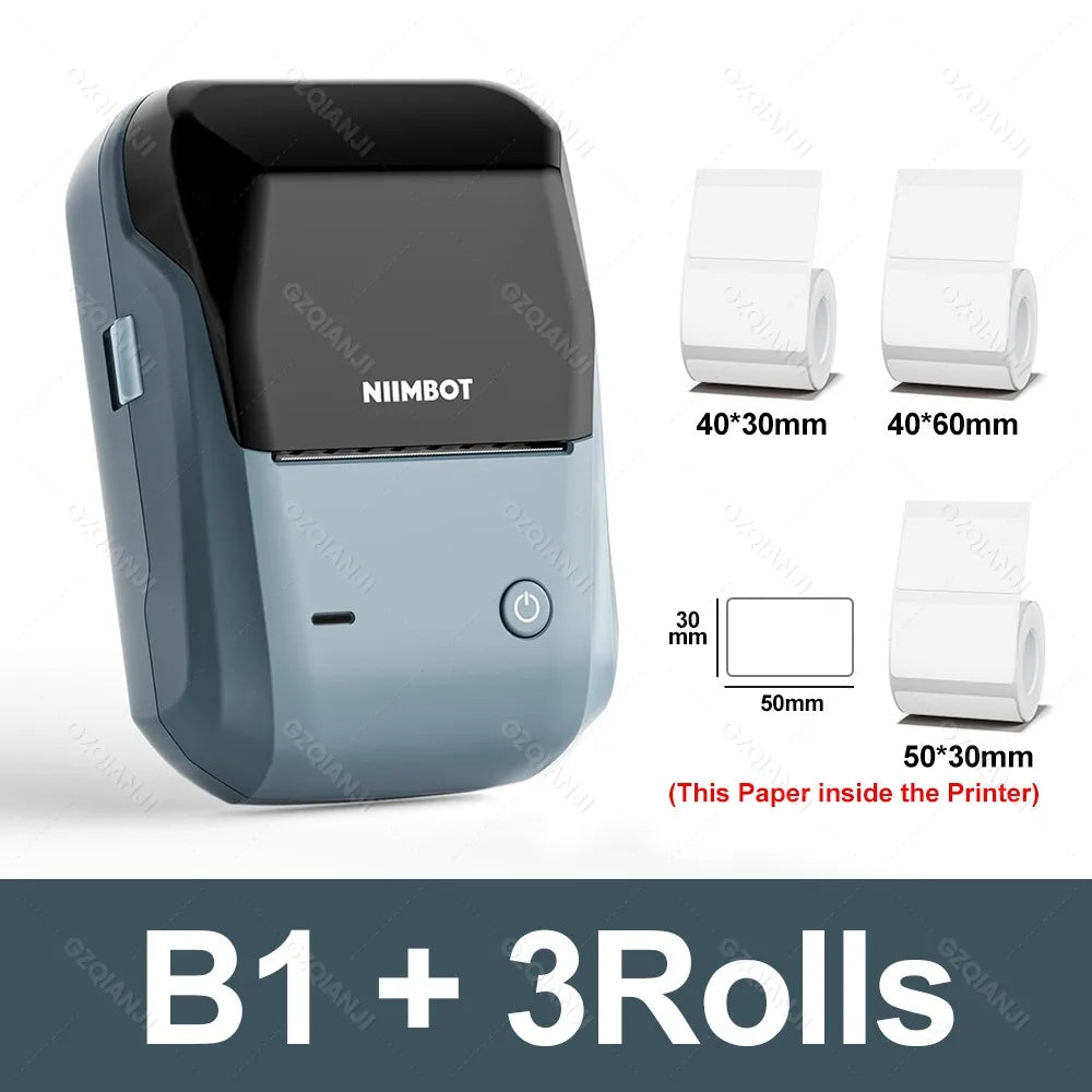 Mini Thermal Label Printer Portable Bluetooth Self-Adhesive Label Maker 2-Inch (58mm) for Round Stickers & Label Rolls