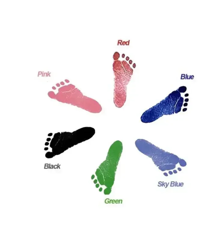 Baby Handprint & Footprint Ink Pad Kit — No-Touch Non-Toxic Inkless Stamp for Newborns, Pets & Keepsakes