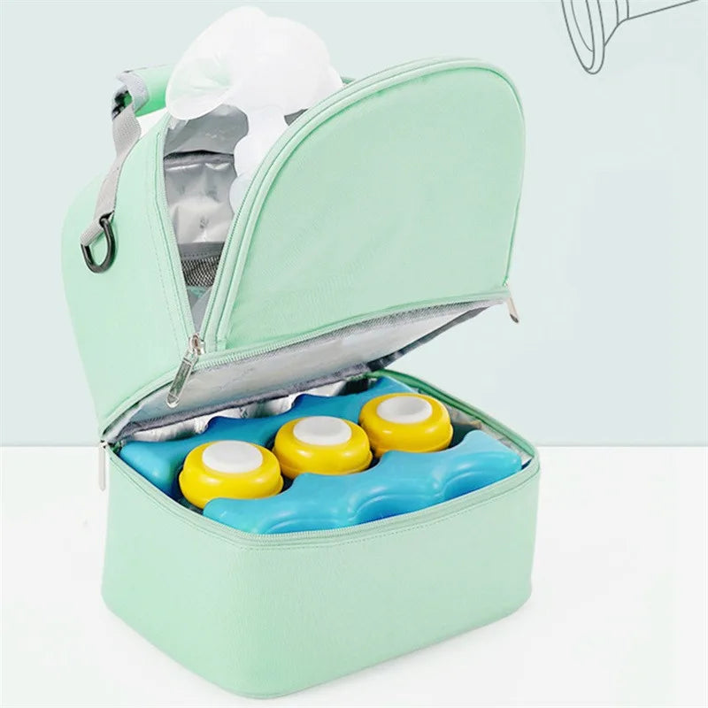 Insulated Double-Layer Large Capacity Mommy Bag – Travel Picnic Diaper & Lunch Backpack