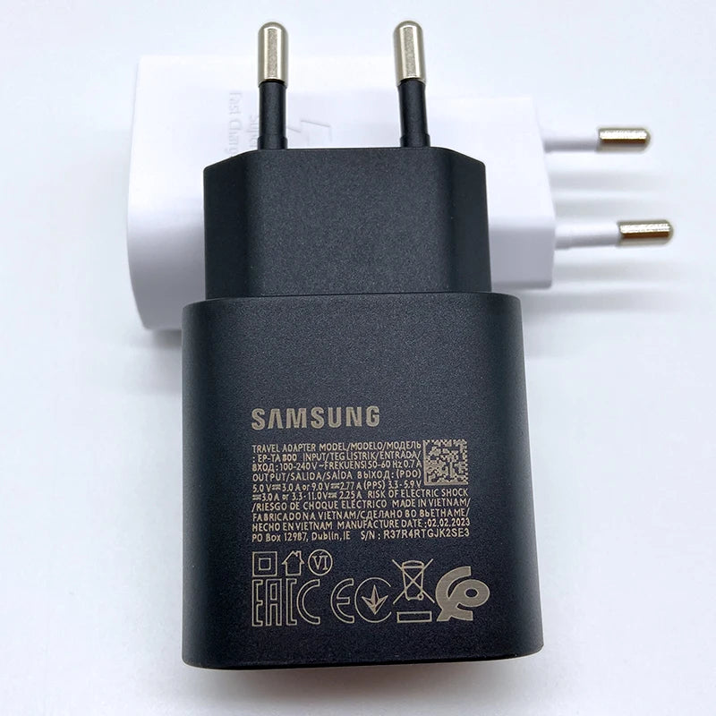 25W Super Fast USB-C Charger Adapter with 100cm (39.4 in) USB-C Cable — USB-PD & Adaptive Fast Charge, EU Plug