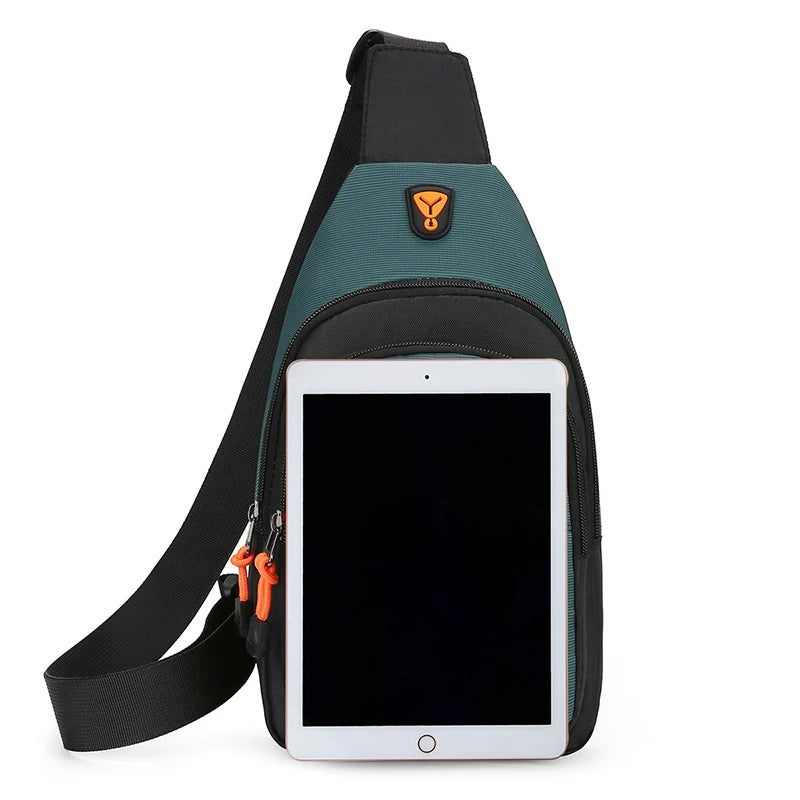 Men's Waterproof Outdoor Crossbody Chest Bag for Hiking, Biking & Travel
