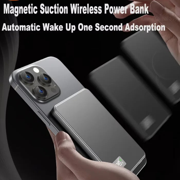 Magnetic Wireless Power Bank 10,000 / 20,000 / 50,000mAh — PD 25W Fast Charge, 2x USB & Wireless Qi, Digital Display, LED Light