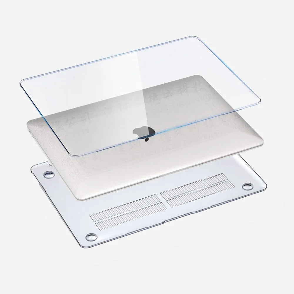 Crystal Clear Hard Laptop Case – Fits MacBook Air 13.6 in (34.5 cm), Air 15 in (38.1 cm), MacBook Pro 13.3/14/16 in (33.8/35.6/40.6 cm)