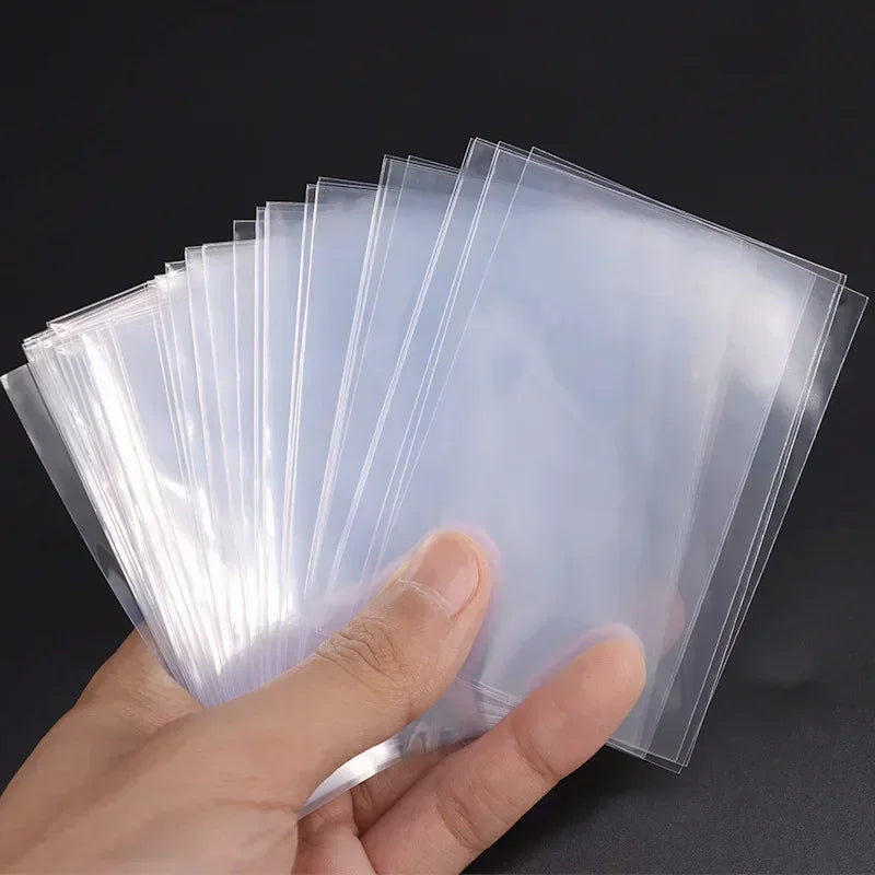 100-Pack Transparent Mixed-Size Card Sleeves - Card Protectors for Magic, Tarot, Poker & Board Games