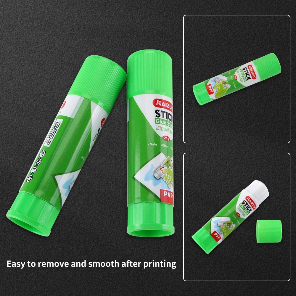 Non-Toxic Washable Glue Stick for 3D Printer Hotbed — 24 x 98 mm (0.94 x 3.86 in), 21 g (0.74 oz) — 3/5/10/12-Pack