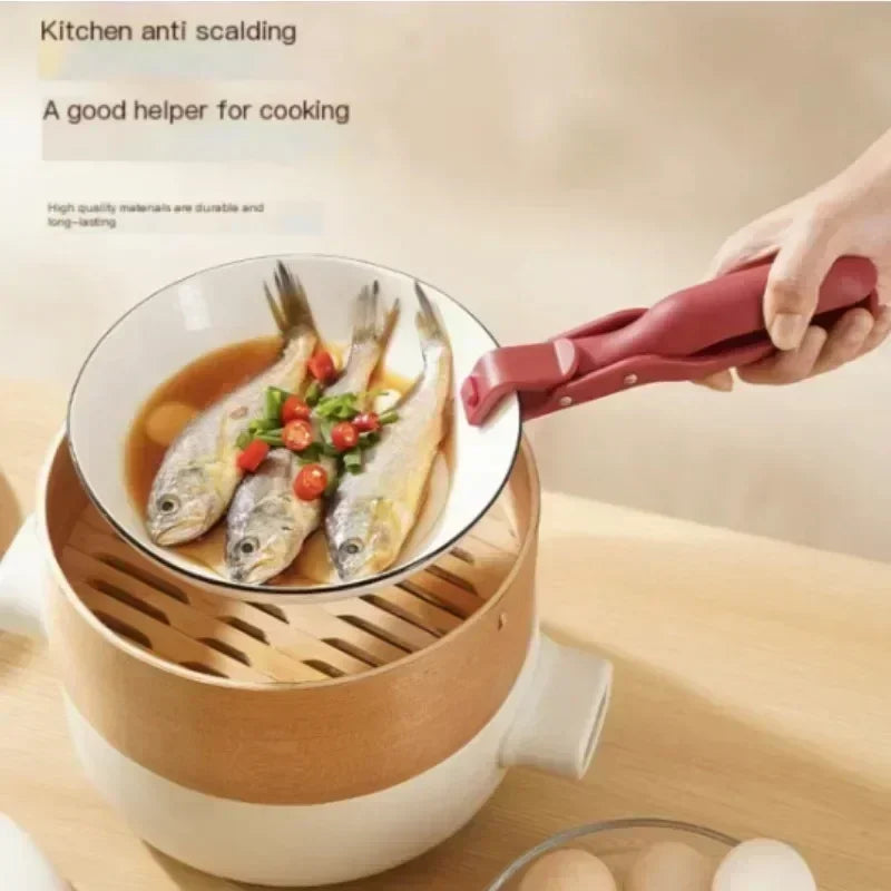 Silicone Anti-Scald Clip & Multi-Use Pot Spoon Rest — Anti-Slip Tray & Bowl Holder