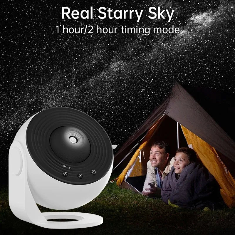 Galaxy Star Projector Night Light 360° Rotating LED Planetarium Lamp – Starry Sky Nightlight for Kids Room & Home Decor