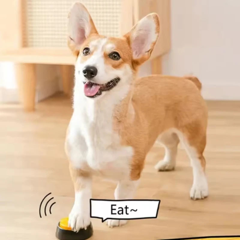 Hot Dog Design Pet Communication Buttons – 30-Second Voice Record & Playback for Dog & Cat Training