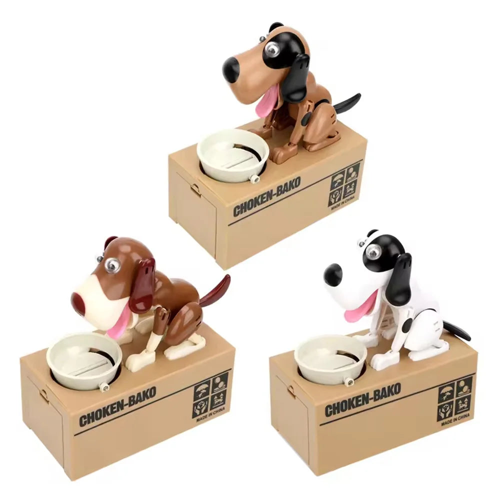 Electric Cartoon Dog Coin Bank – Battery-Operated Eating Money Piggy Bank for Kids Birthday Gift