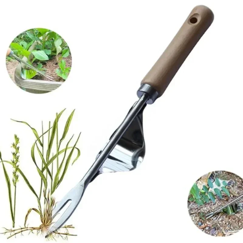 Stainless Steel Weed Puller Hand Tool - Garden Weeder Uprooter for Dandelions and Deep Roots