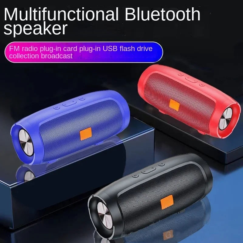Portable Bluetooth Subwoofer Speaker — Wireless Outdoor Stereo with FM Radio, TF Card & USB, Bluetooth 5.0, Rechargeable, 3D Surround