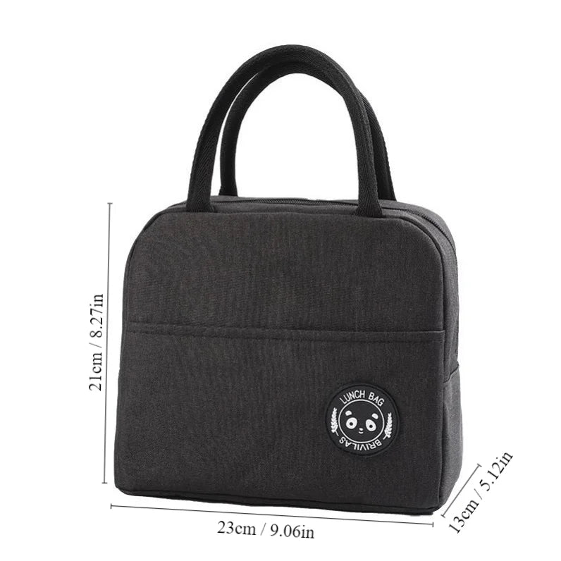 Insulated Bento Lunch Bag with Aluminum Foil Lining - Thermal Meal Bag for Students & Office