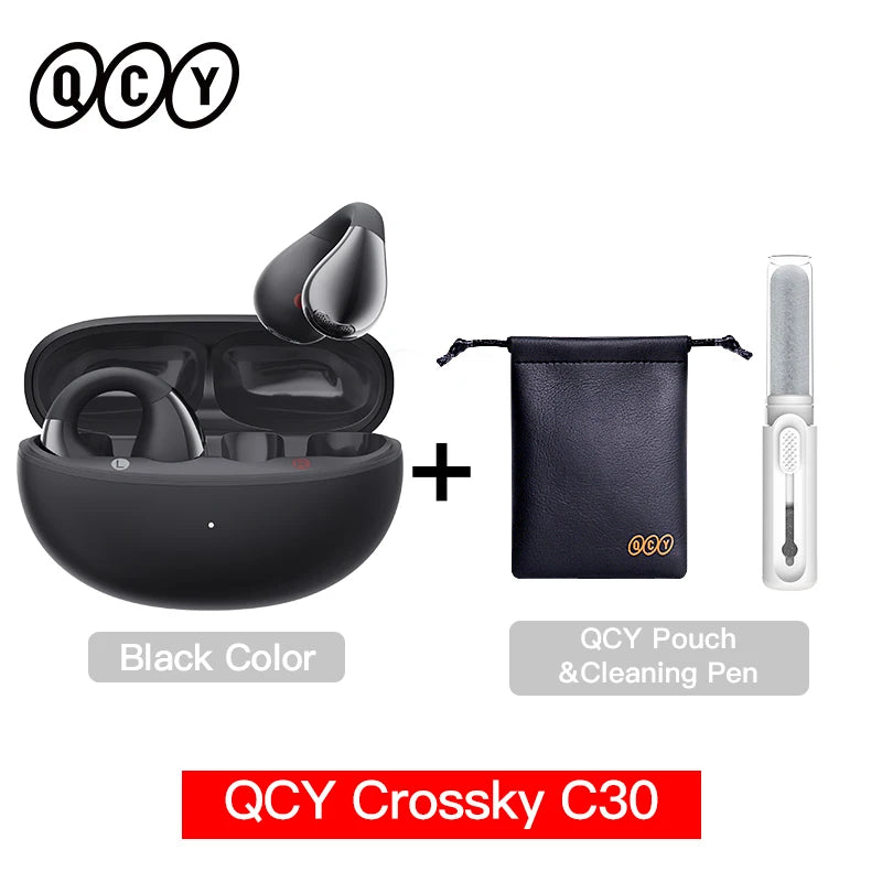 Open-Ear Ear Clip Bluetooth 5.4 Wireless Sports Earbuds – Dual-Connection, IPX4, 25H Battery