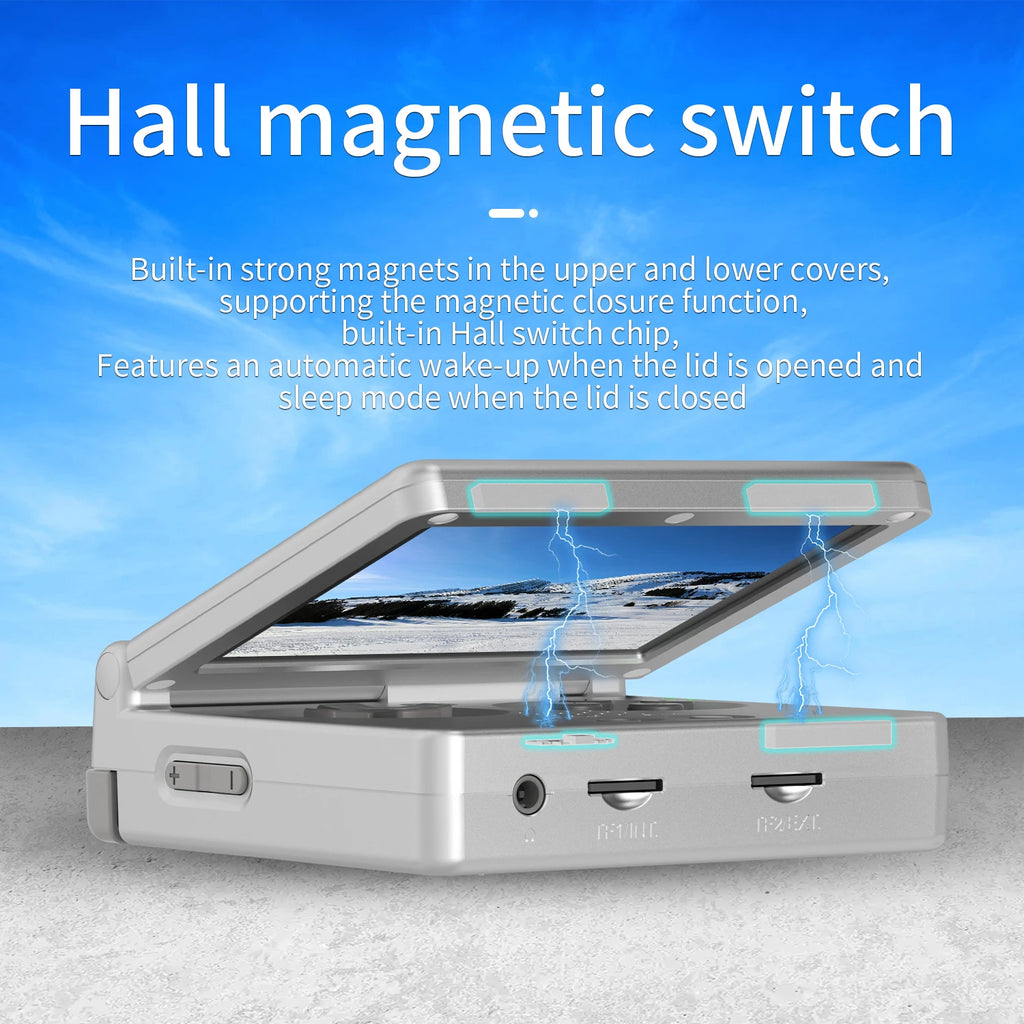3.5-inch (8.9 cm) IPS Flip Handheld Retro Game Console – 64GB Storage, HDMI TV Output, 5,500+ Preloaded Games, Wi-Fi & Bluetooth