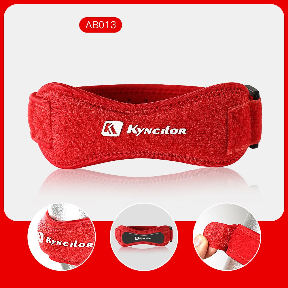 Adjustable Patella Knee Strap Silica Gel Tendon Support Band for Running, Cycling & Gym