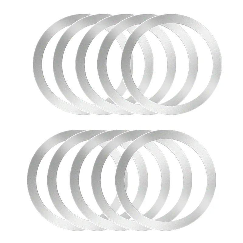Universal Magnetic Metal Plate Ring for MagSafe Wireless Chargers – Adhesive Iron Sticker for Car Phone Holder