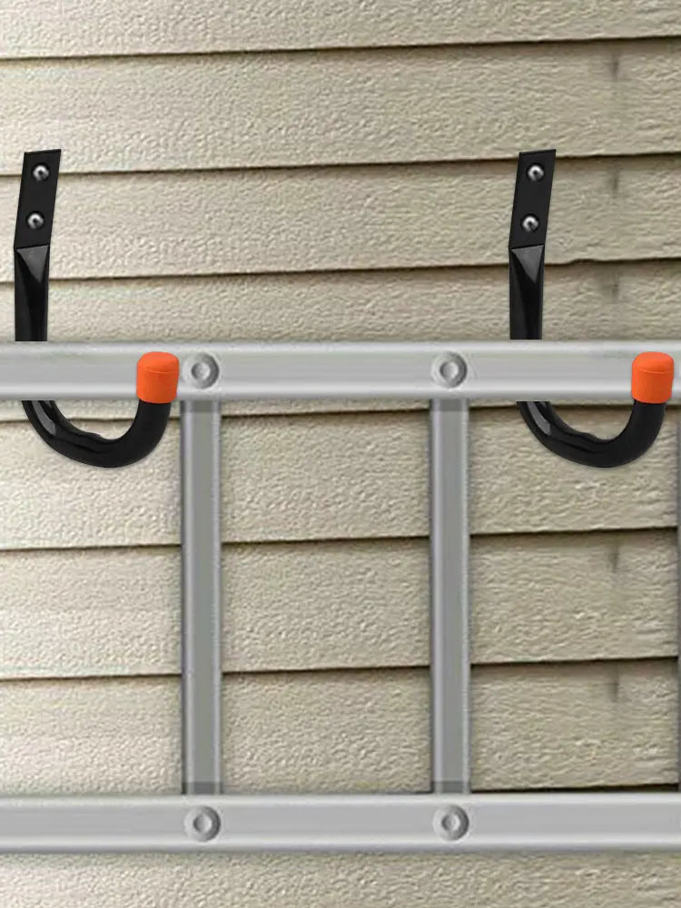 6-Pack Heavy Duty Wall Mount J-Hooks – Garage Hangers for Bikes, Ladders & Garden Tools (30 kg / 66 lb Capacity)