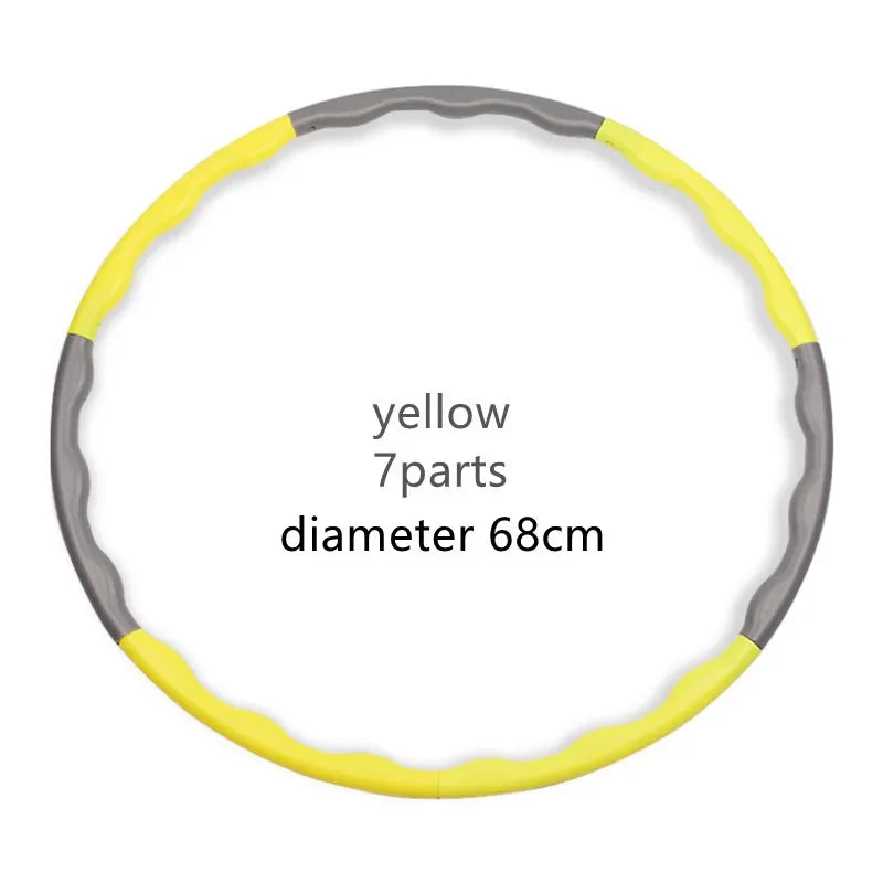 Adjustable 7/8/9-Section Detachable Hula Hoop – Pilates Yoga Waist Slimming Massage Fitness Hoop (68/80/88 cm | 26.8/31.5/34.6 in)