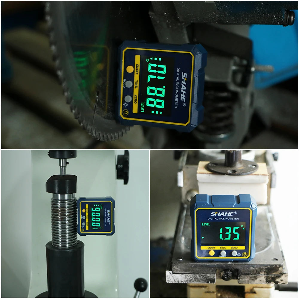 Digital Magnetic Angle Gauge Inclinometer Protractor with Backlight Angle Finder Level Cube