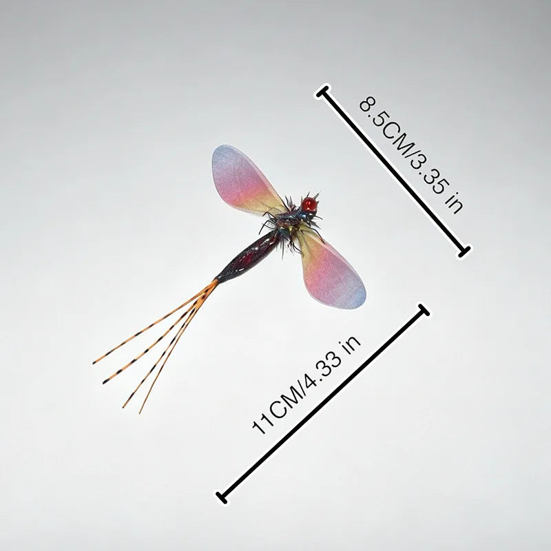2-Pack Colored Dragonfly Cat Toy Replacement Heads - Artificial Insect Teasers for Cats